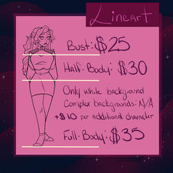 Lineart Commission Price Sheet