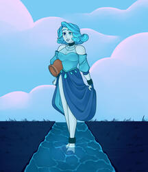 My original character, Blue, from my Instagram comic series.