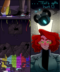 Panels of my webcomic, Memory Purge.
